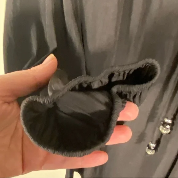 Susan Graver Black Pheasant Style Blouse 18W - Picture 7 of 9